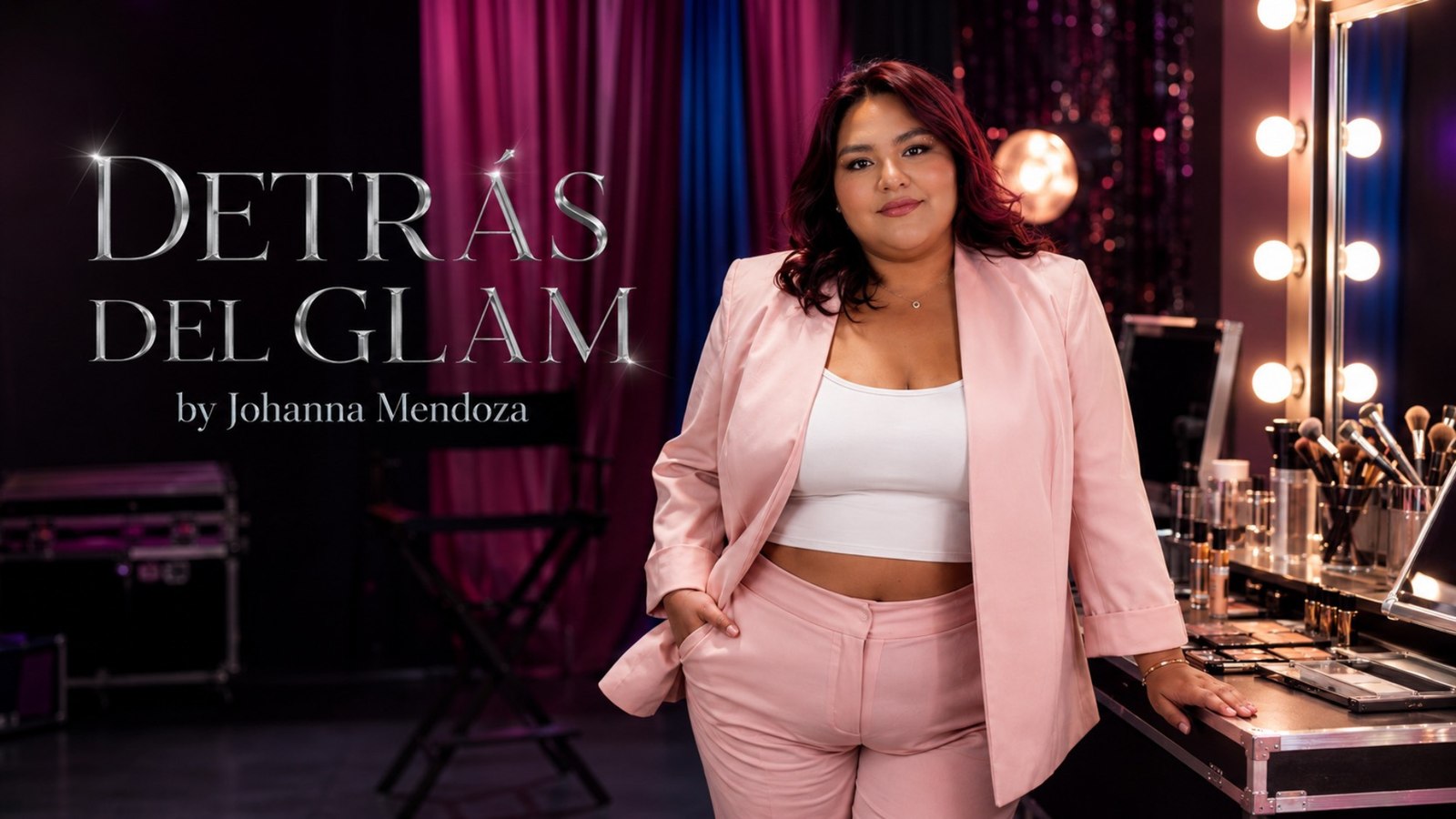 Detrás del Glam by Johanna Mendoza — Johanna en el set con espejo de camarín